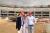Dr. Claus-M. Müller together with his wife Ulrike and son Nicolaus visiting the construction site of the Maracanã stadium.